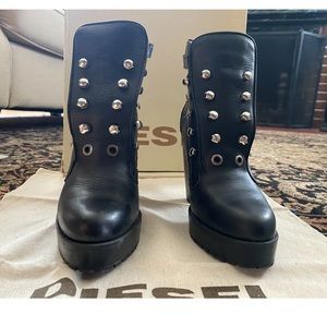 Diesel Women’s Heeled Ankle Boots, Size 38